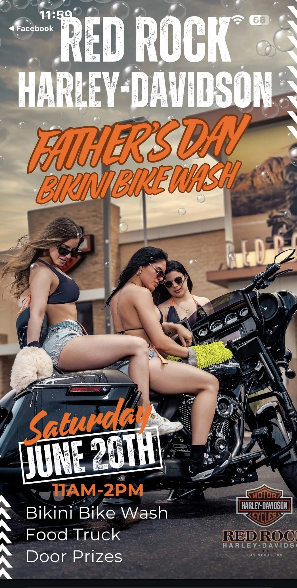 Fathers Day Bikini Bike Wash Red Rock Harley Davidson jun 20th 2026