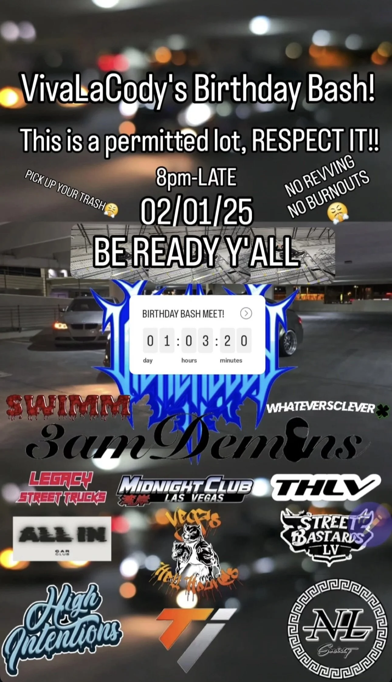 Viva La Codys Birthday Bash Car Meet February 1st 2025 - revrottle - vik chohan photography