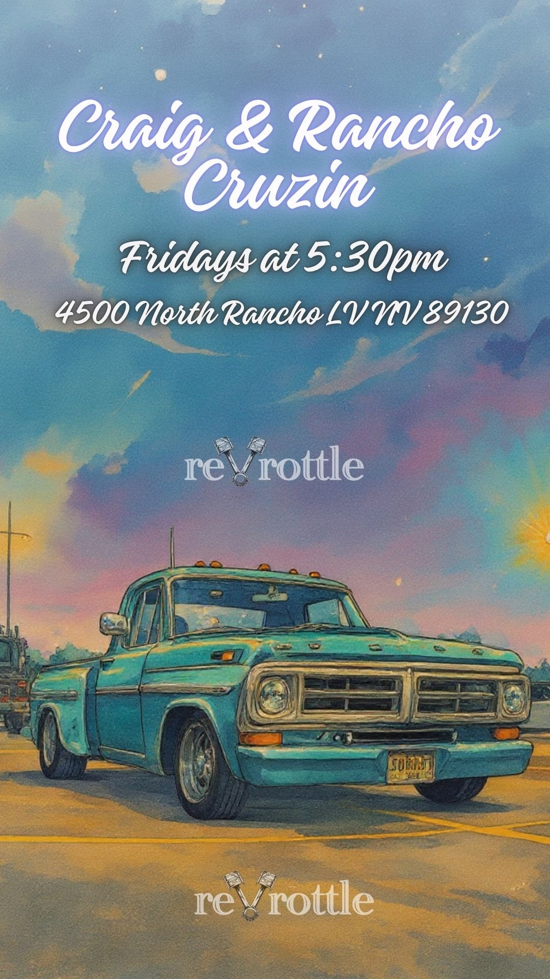 Craig and Rancho Cruzin at Boulevard Home Las Vegas Car Meet may 8th 2026