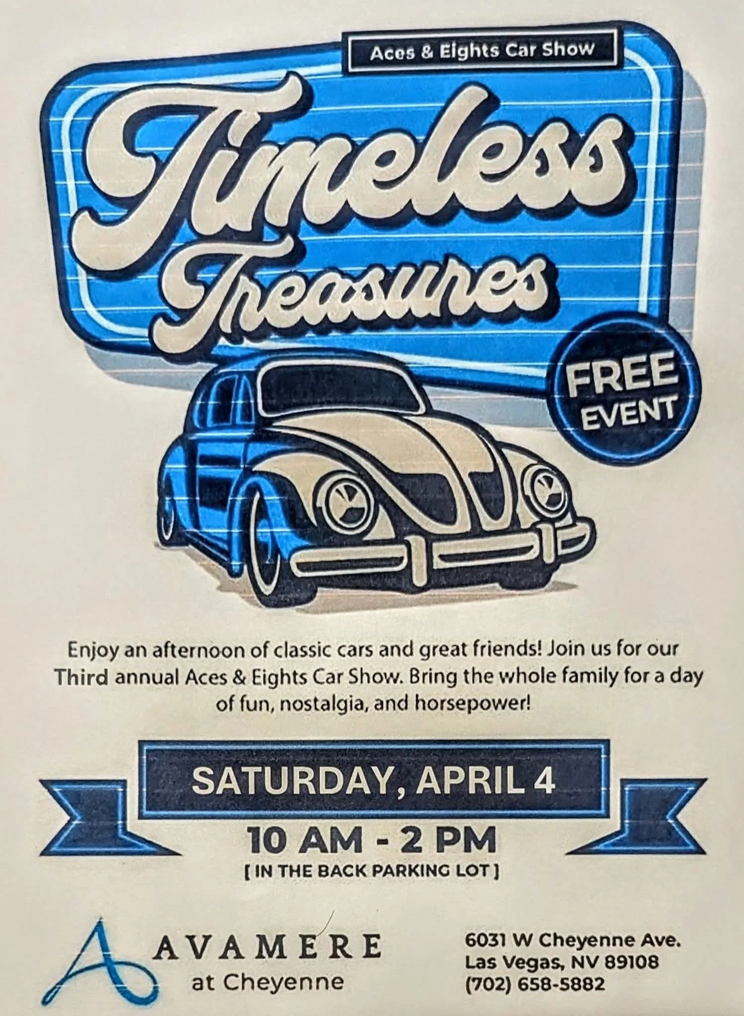 Aces and Eights Car Show Timeless Treasures Avamere at Cheyenne apr 4th 2026