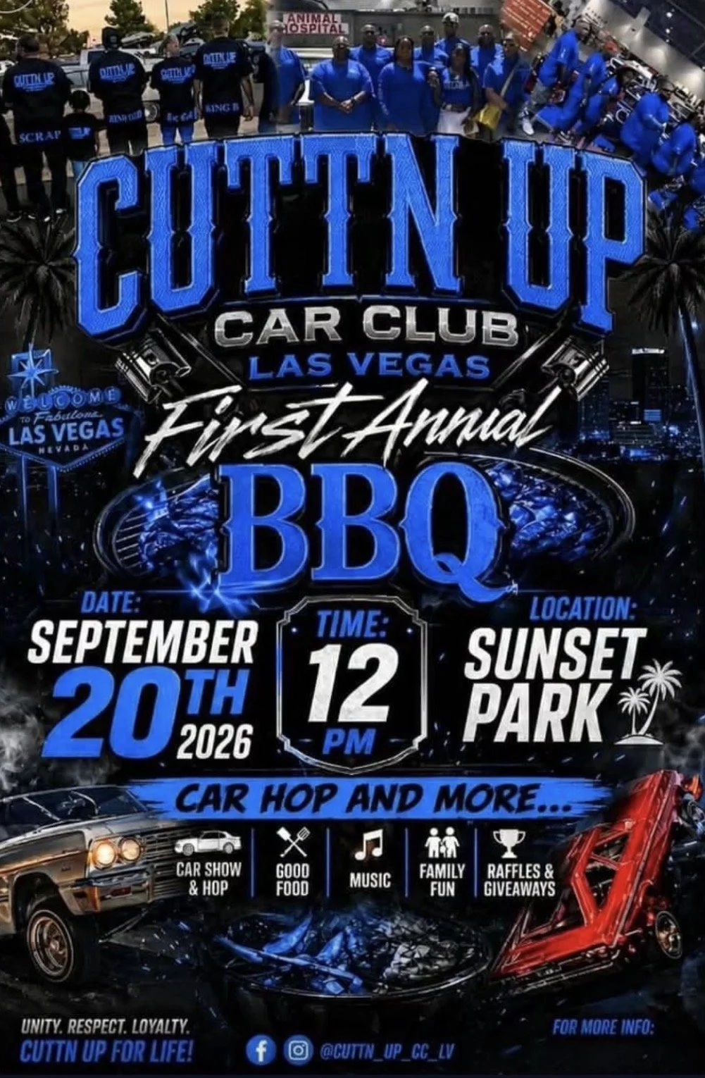 Lowrider Cuttin Up Car Club Las Vegas First Annual BBQ Car Hop sep 20th 2026
