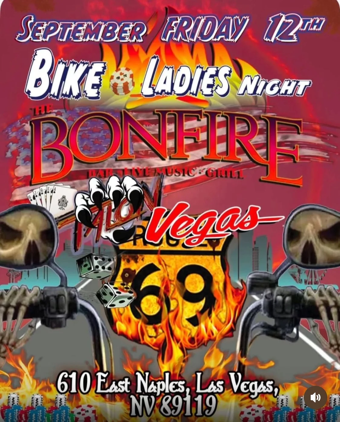 Bike Ladies Night The Bonfire Bar and Grill Talon Vegas sep 12th 2025