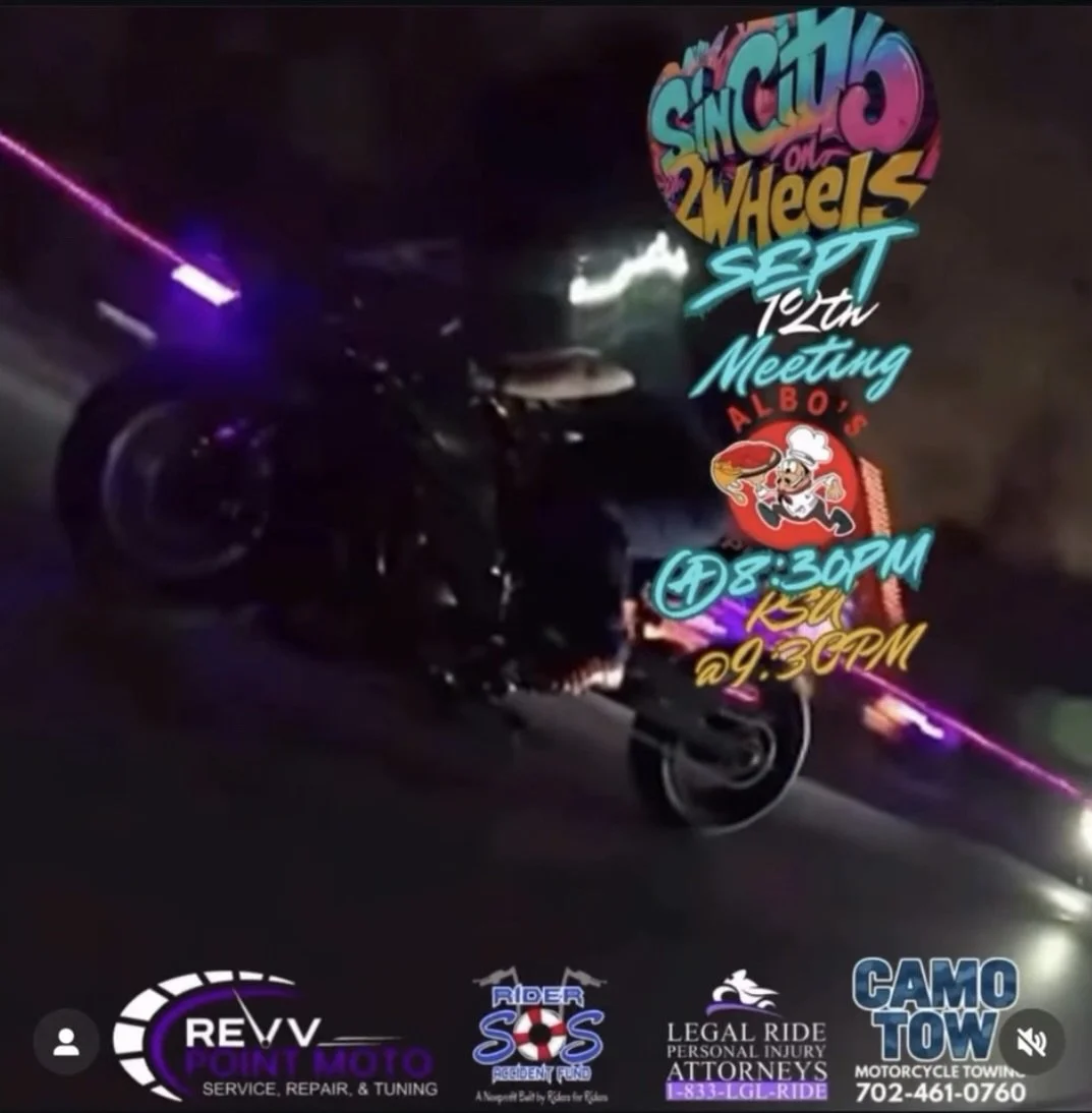 Sin City On 2 Wheels Meeting Albos Pizza sep 12th 2025