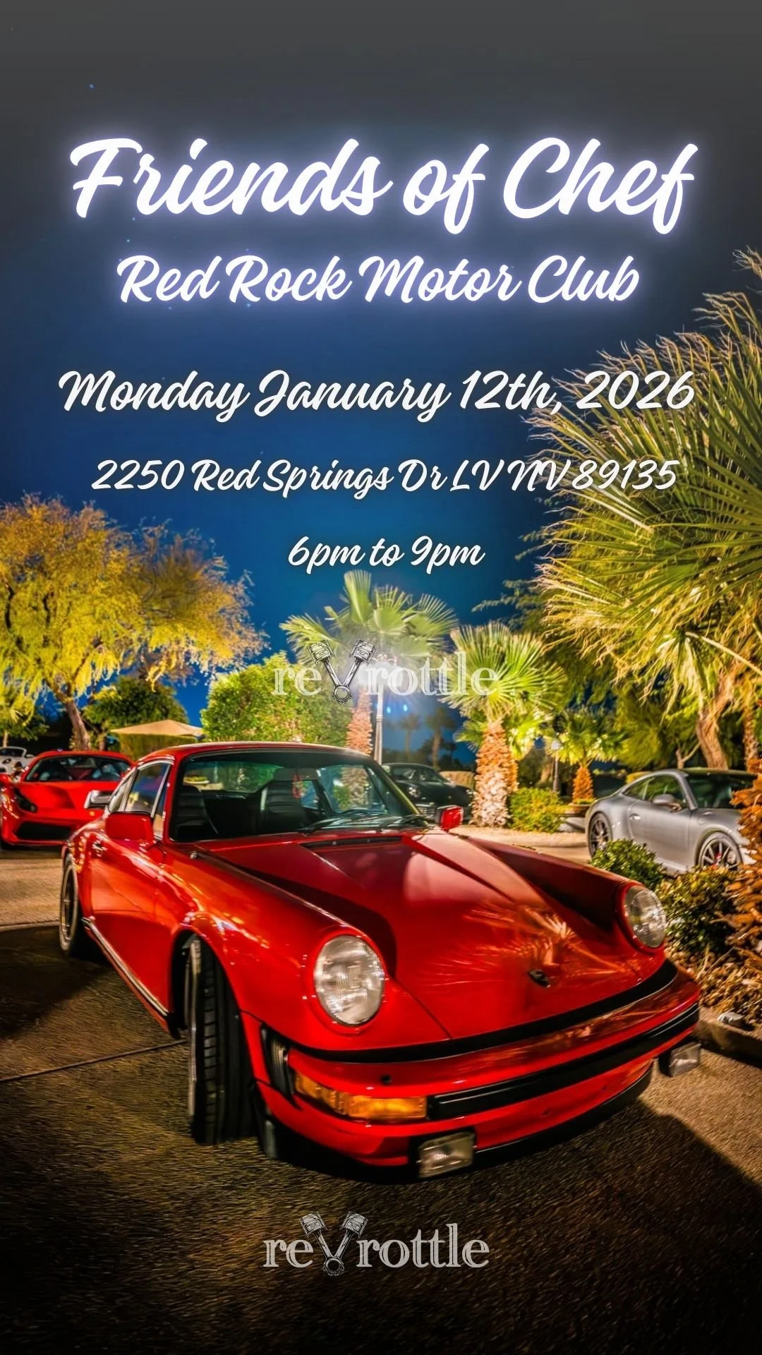 Friends Of Chef Red Rock Motor Club Red Rock Country Club Cars Meet jan 12th 2026