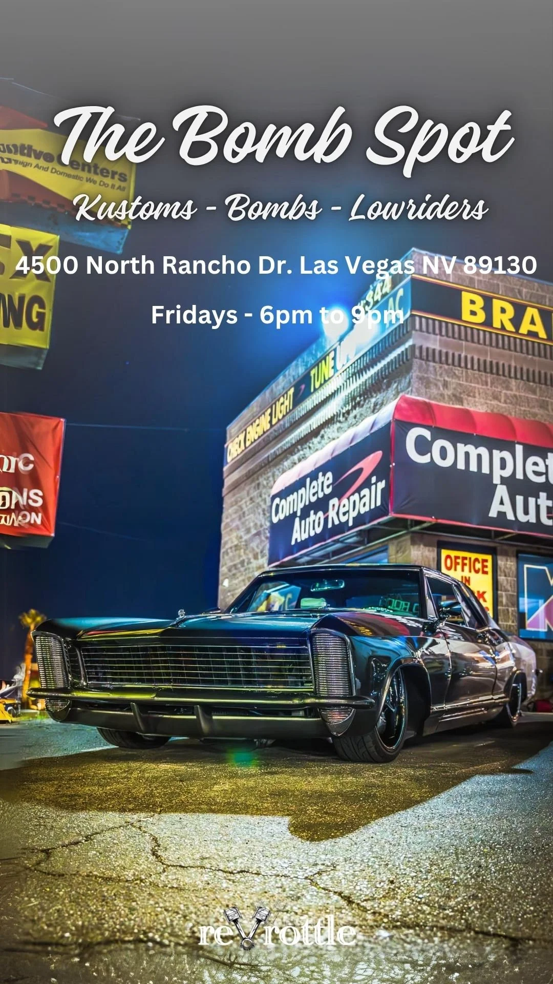 The Bomb Spot Kustoms Bombs Lowriders Las Vegas Car Meet april 10th 2026