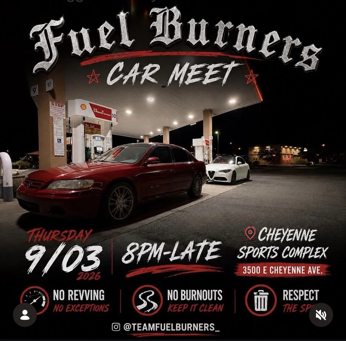 Fuel Burners Car Meet sep 3rd 2026
