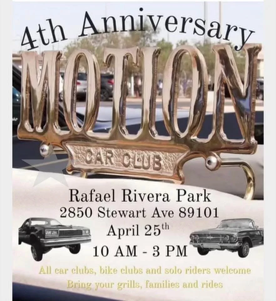 Lowrider 4th Anniversary Motion Car Club apr 25th 2026