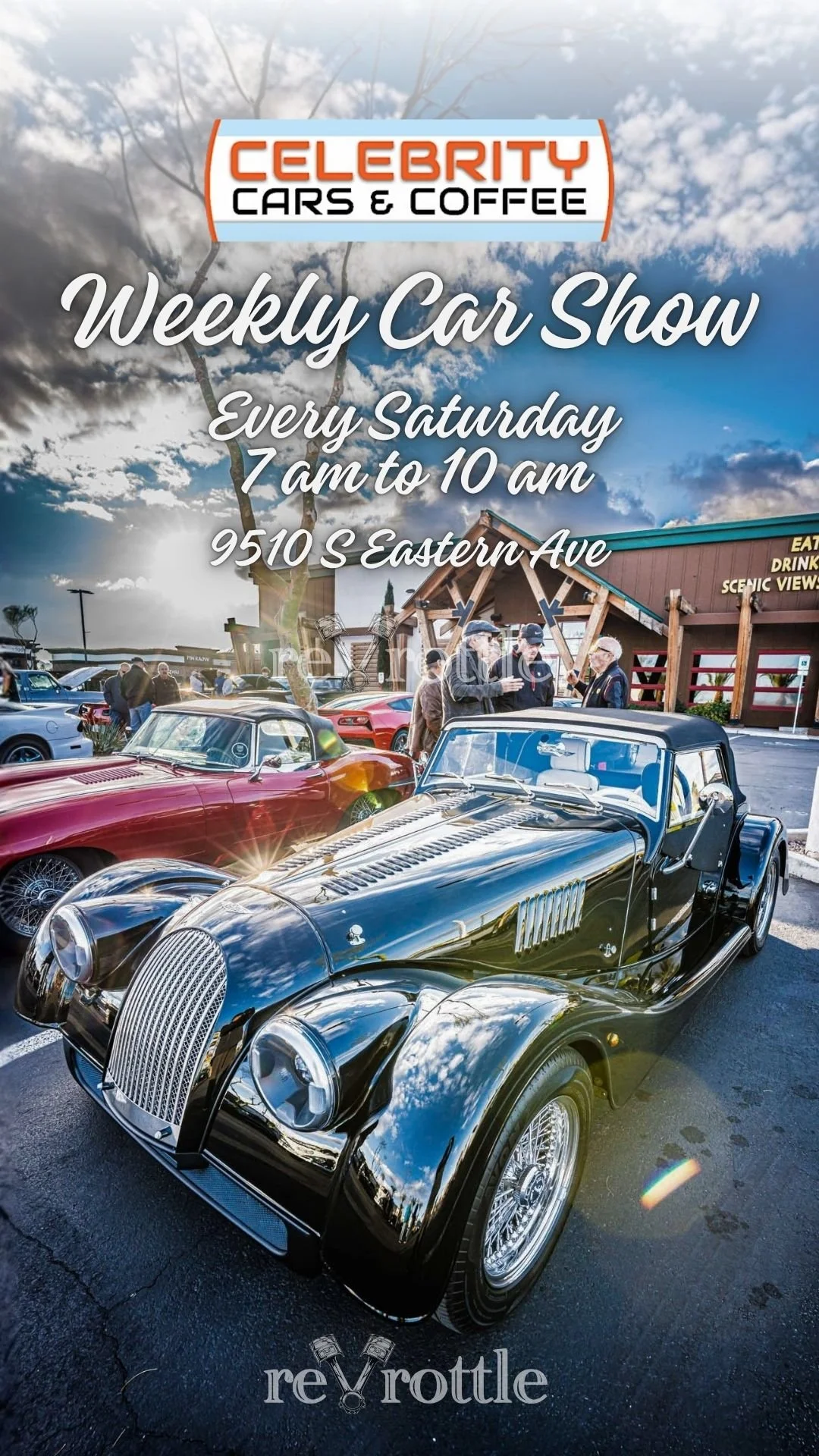 Celebrity Cars and Coffee Weekly Car Show Flyer APRIL 11th 2026