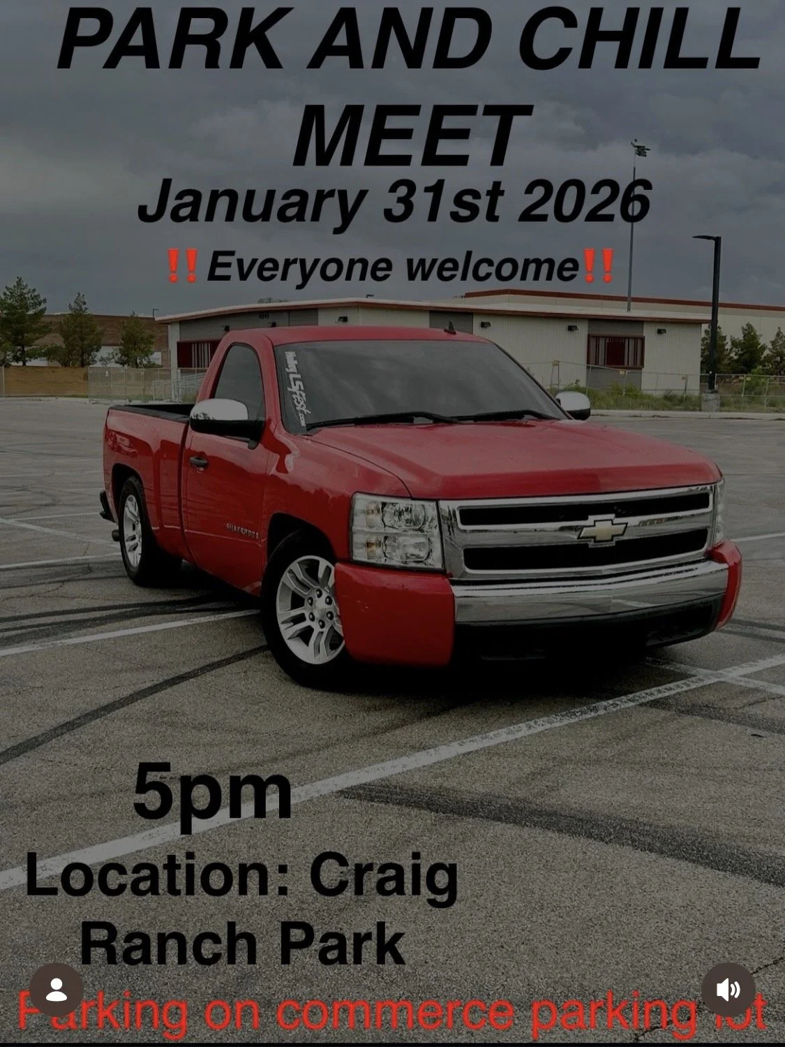 Park and Chill Meet jan 31st 2026