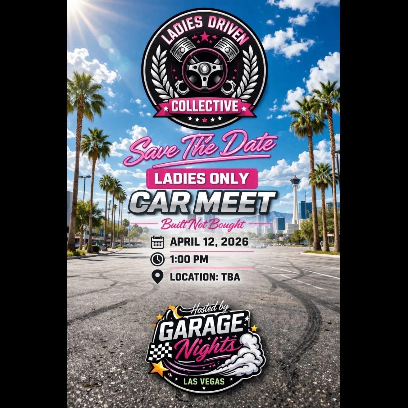 Ladies Driven Collective Ladies Only Car Meet Hosted Garage Nights LV apr 12th 2026