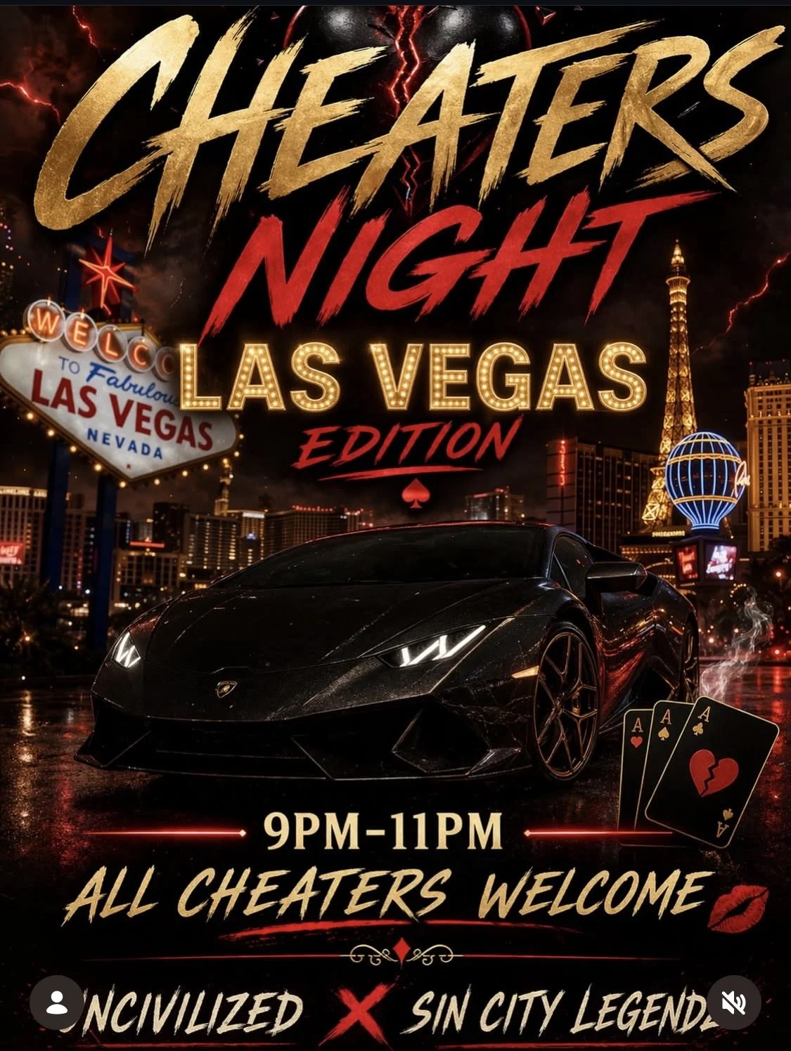 Cheaters Night Las Vegas Edition Uncivilized Sin City Legendz apr 4th 2026