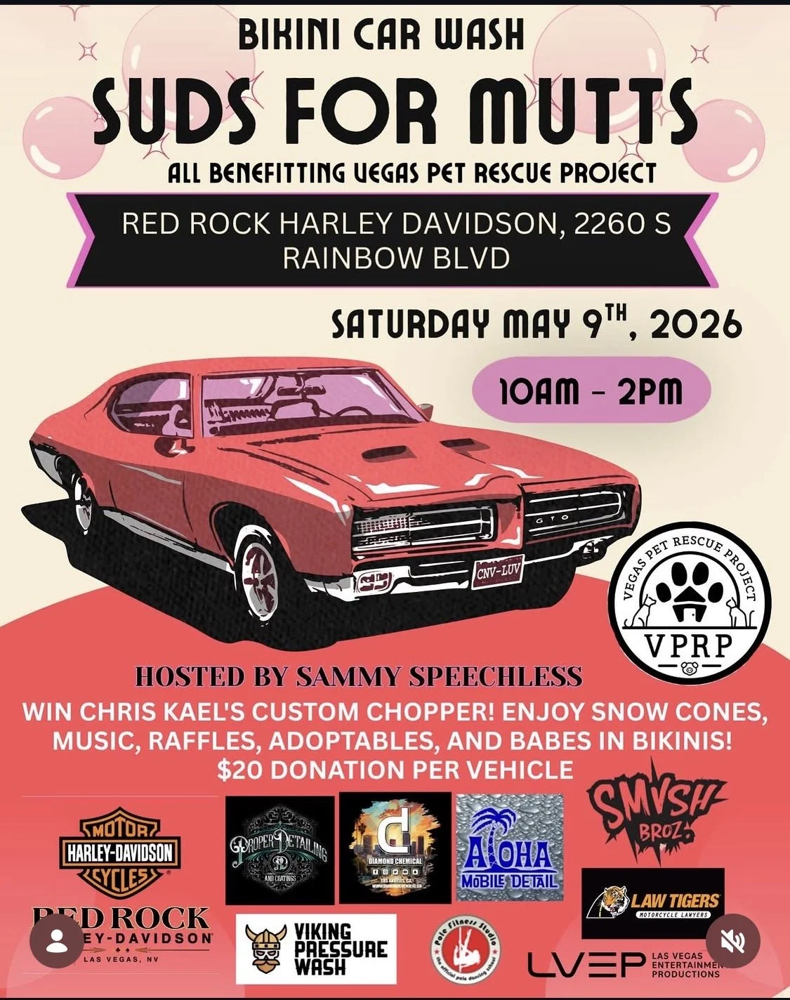 Suds For Mutts Bikini Car Wash Red Rock Harley Davidson may 9th 2026