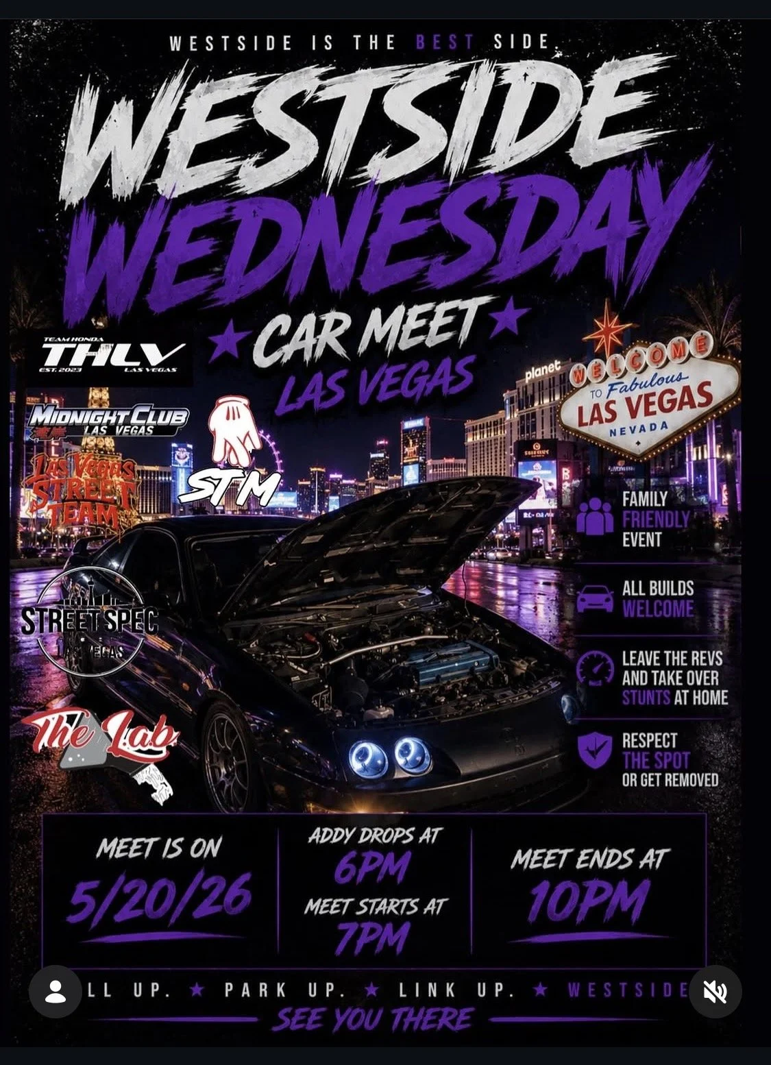 Westside Wednesday Car Meet Las Vegas may 20th 2026