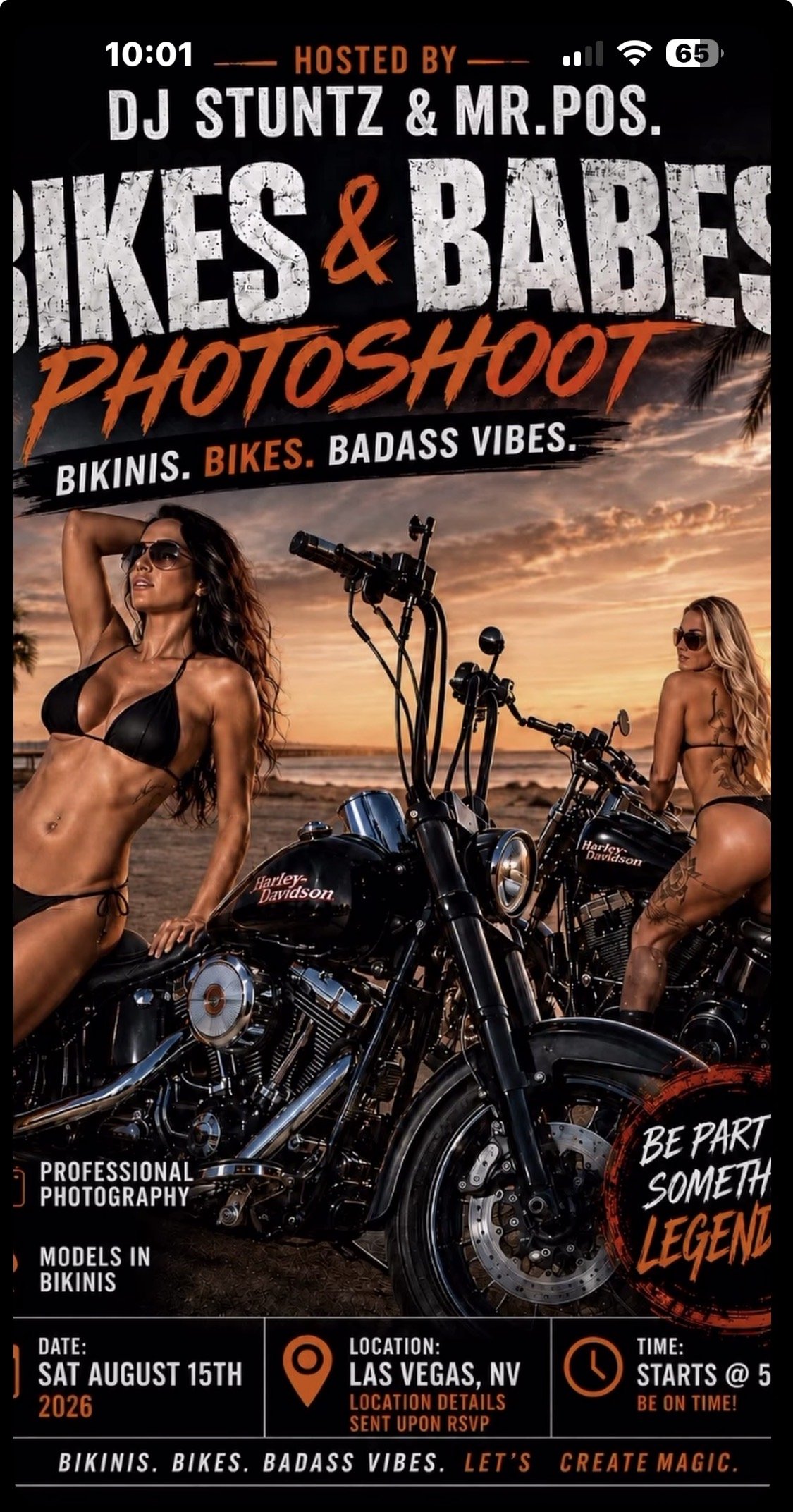 Bikes and Babes Photoshoot DJ Stuntz and Mr POS aug 15th 2026