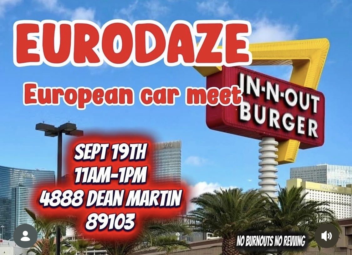 Eurodaze European Car Meet In-N-Out Burger sep 19th 2026