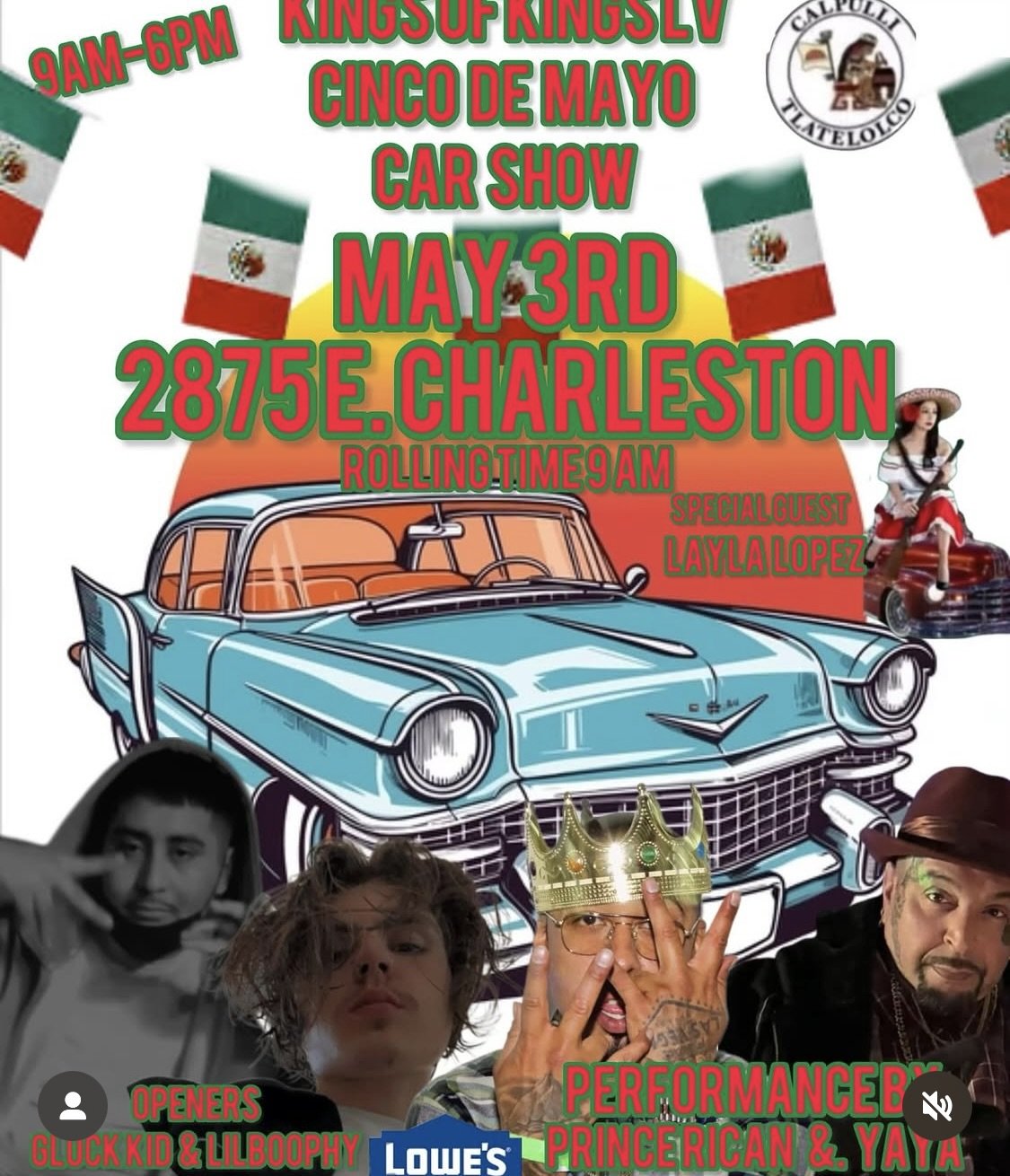 Kings Of Kings LV Cinco De Mayo Car Show May 3rd 2025 Calpulli Tlatelolco Layla Lopez Cluck Kid Lilboophy Prince Rican Yaya
