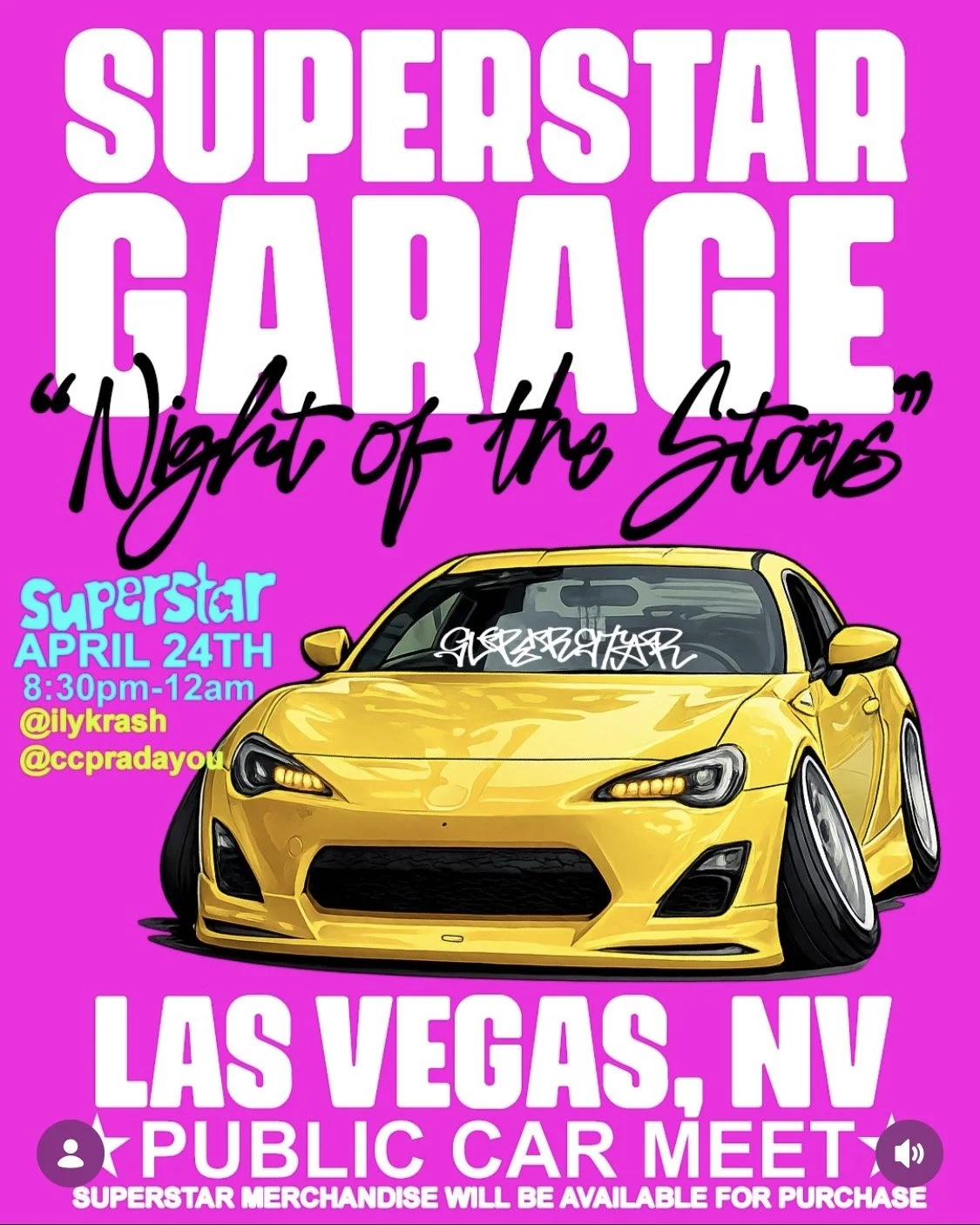 Superstar Garage Night of the stars april 24th 2026