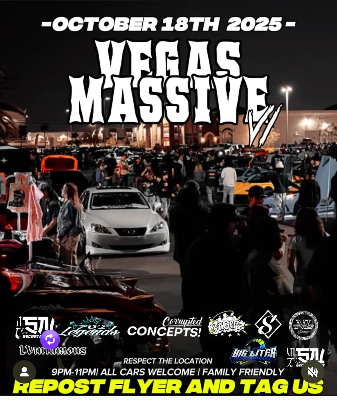 Vegas Massive VI Car Meet oct 18th 2025