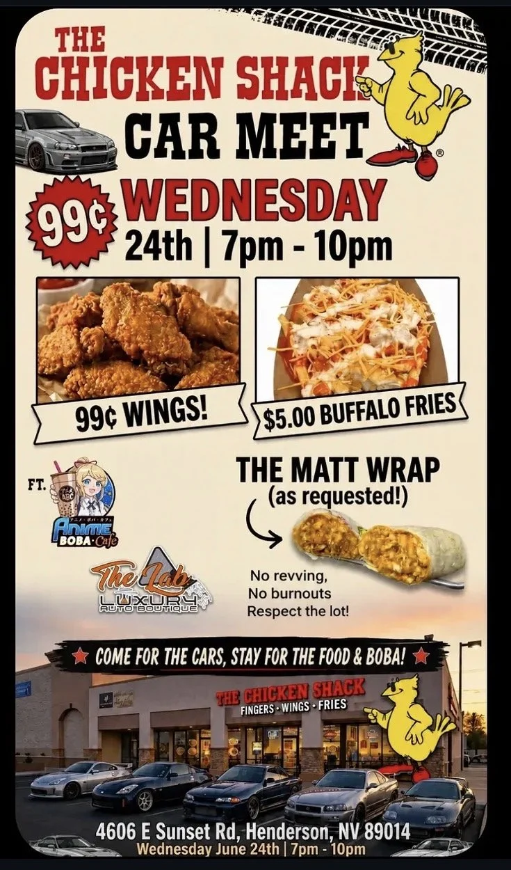 The Chicken Shack Car Meet jun 24th 2026