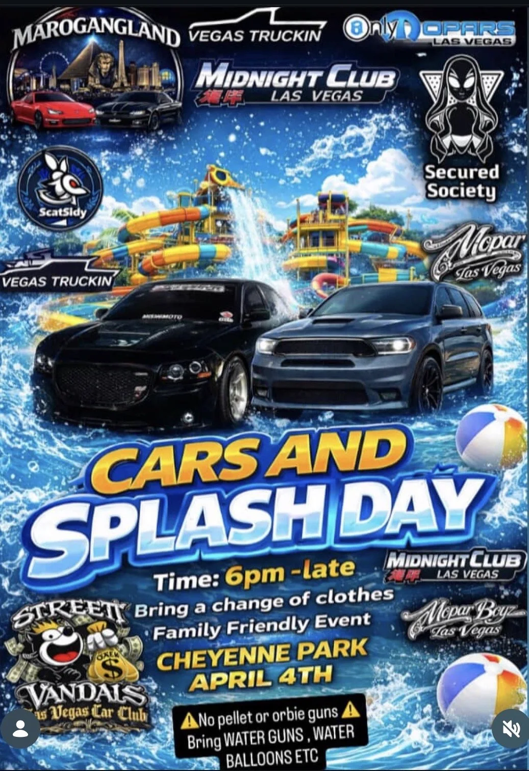 Cars and Splash Day Cheyenne Park apr 4th 2026