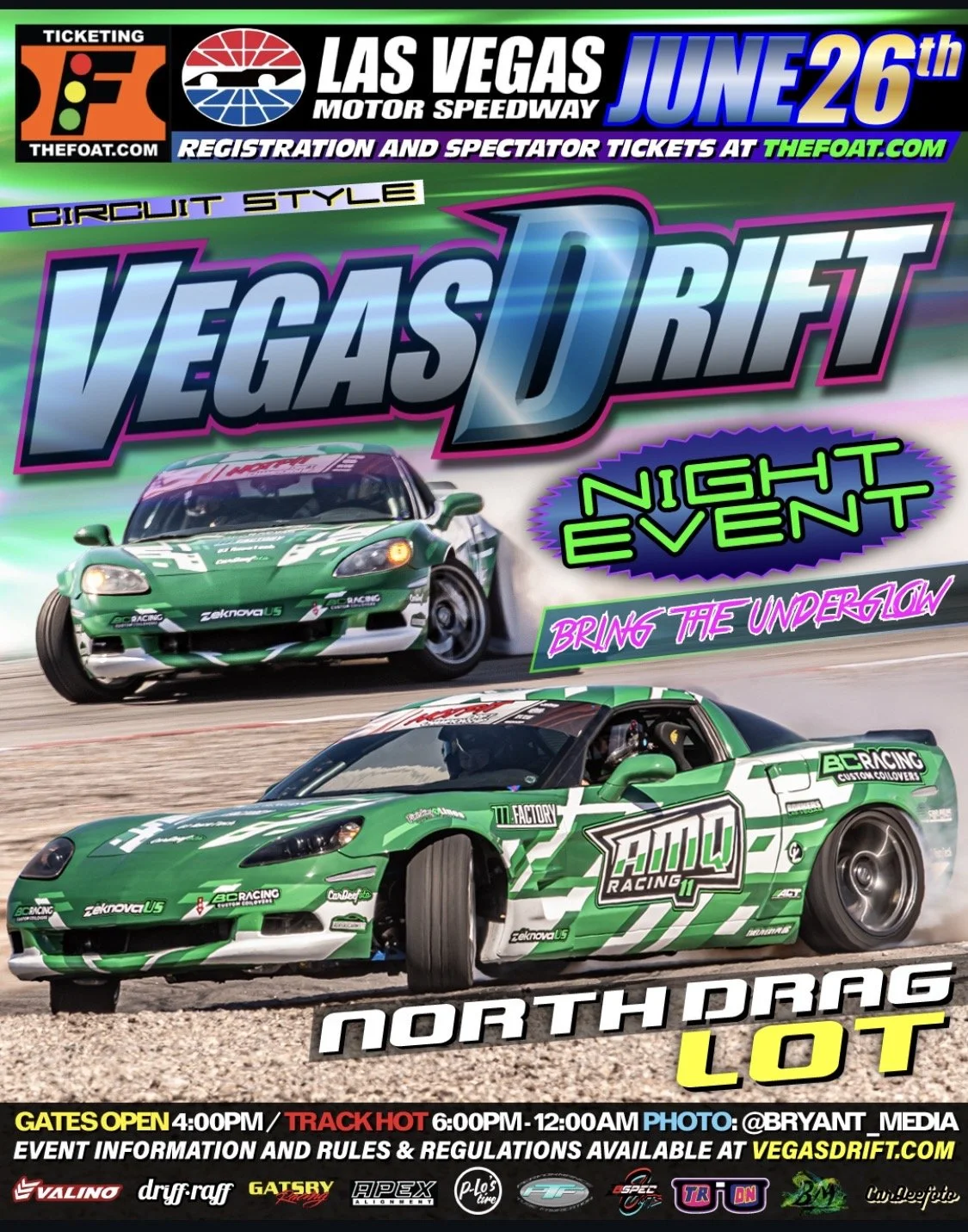Vegas Drift Night Event Bring The Underglow june 26th 2026