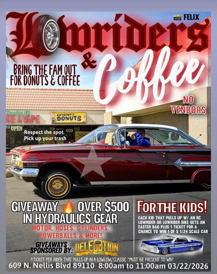 Lowriders and Coffee Anthonys Donuts mar 22nd 2026