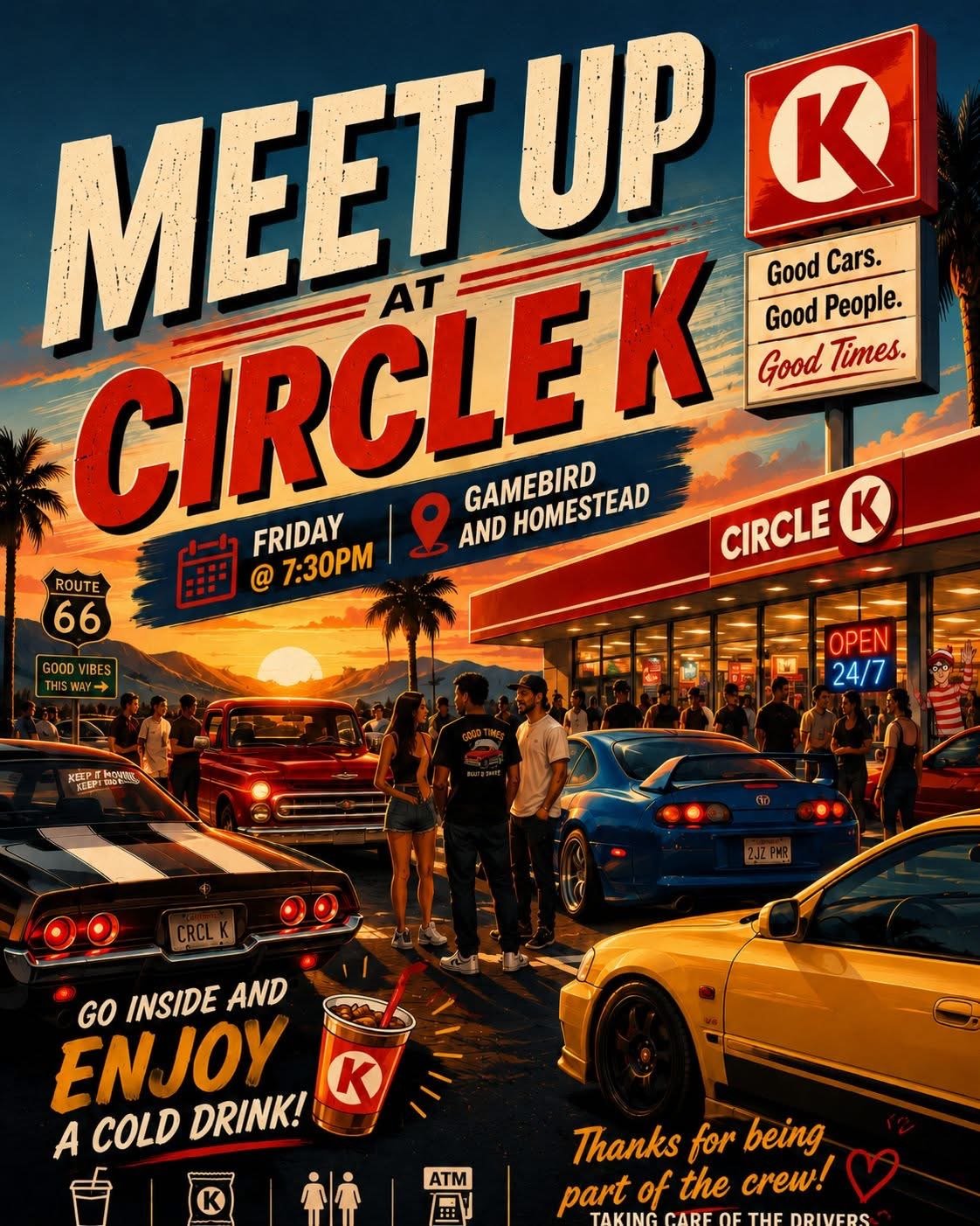 Meetup at Circle K Pharump june 26th 2026