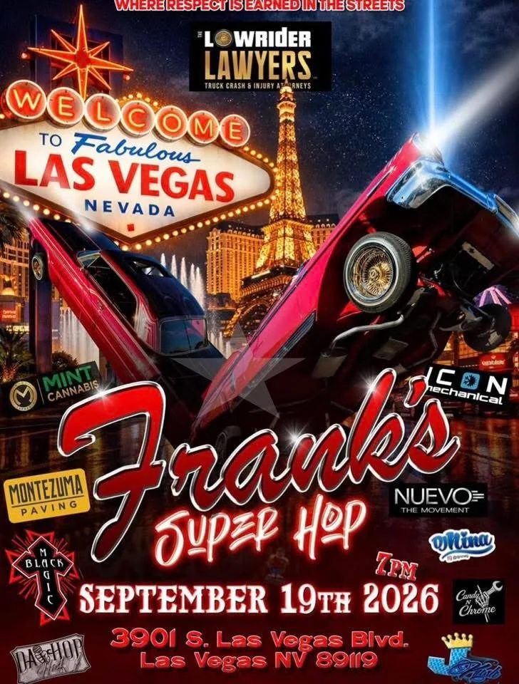 Las Vegas Lowrider Supershow Franks Super Hop sep 19th 2026