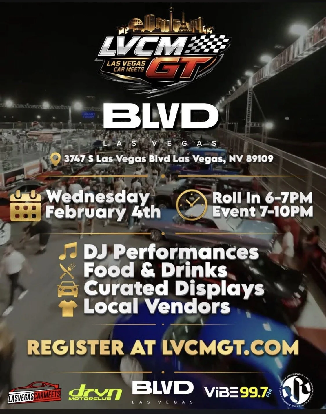 LVCM Las Vegas Car Meets GT BLVD Las Vegas DRVN feb 4th 2026