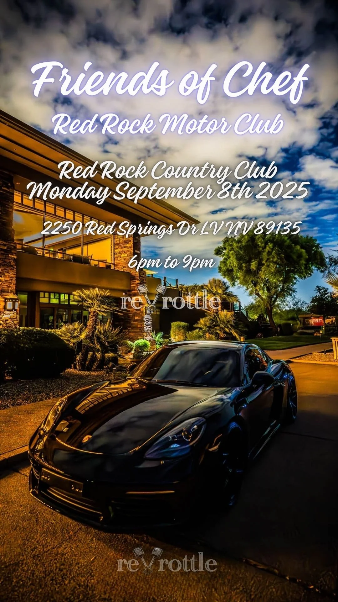 Friends Of Chef Red Rock Motor Club Red Rock Country Club Cars Meet sep 8th 2025
