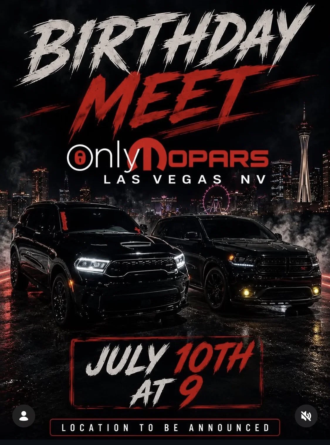 Birthday Meet Only Mopars Las Vegas july 10th 2026