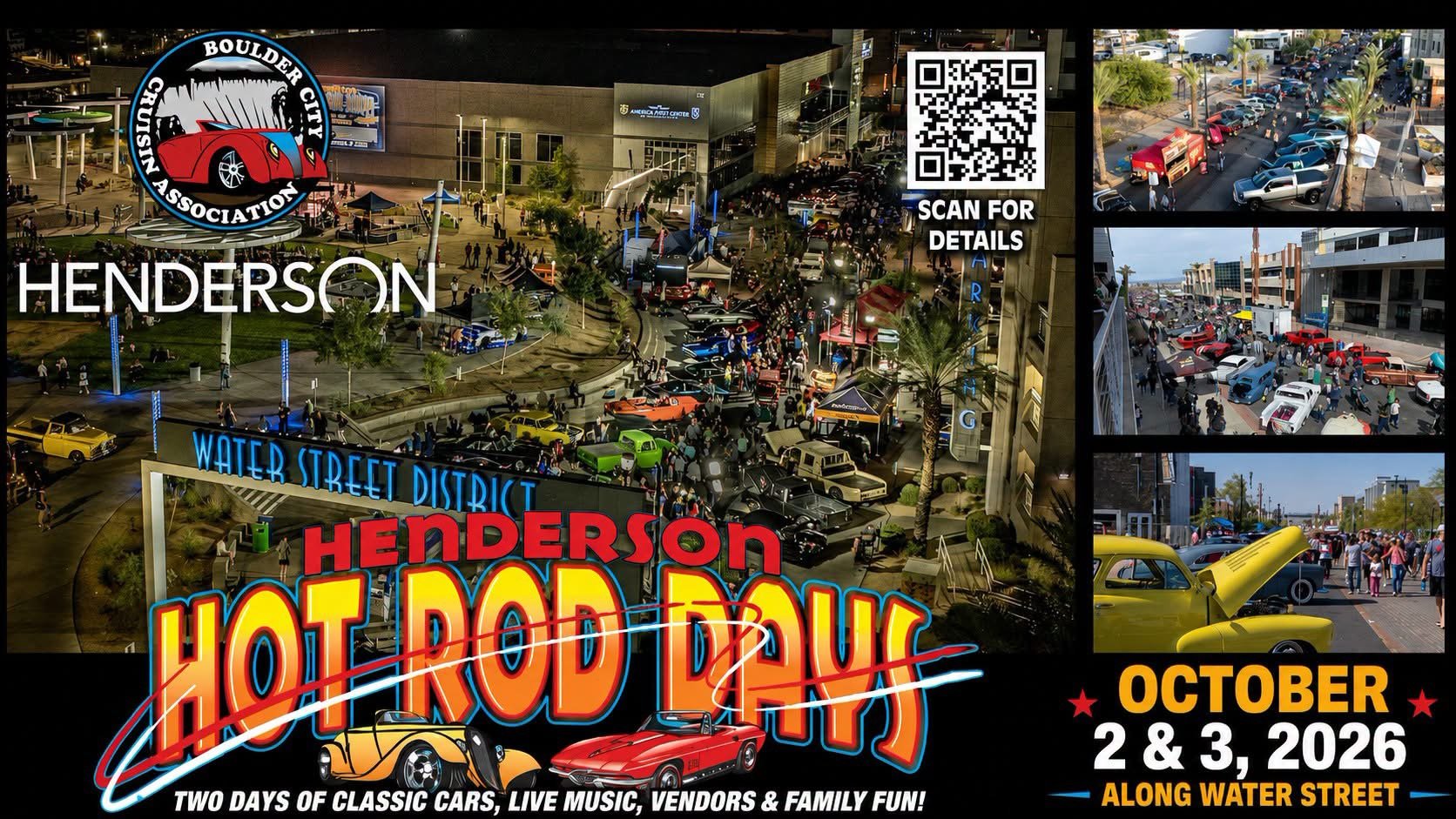 Hot Rod Days Henderson Boulder City Cruisin association oct 2-3rd 2026