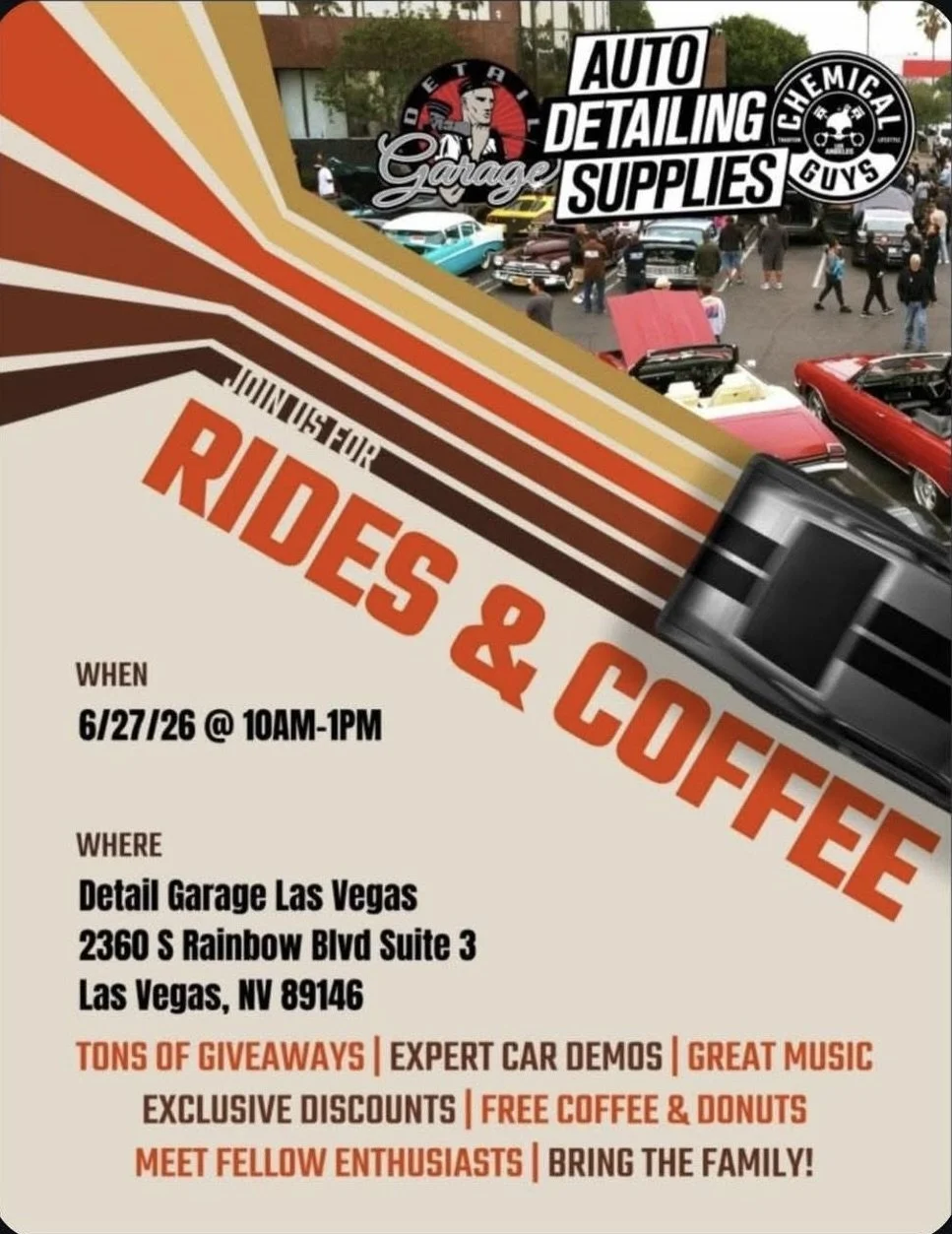 Rides and Coffee Detail Garage Chemical Guys june 27th 2026