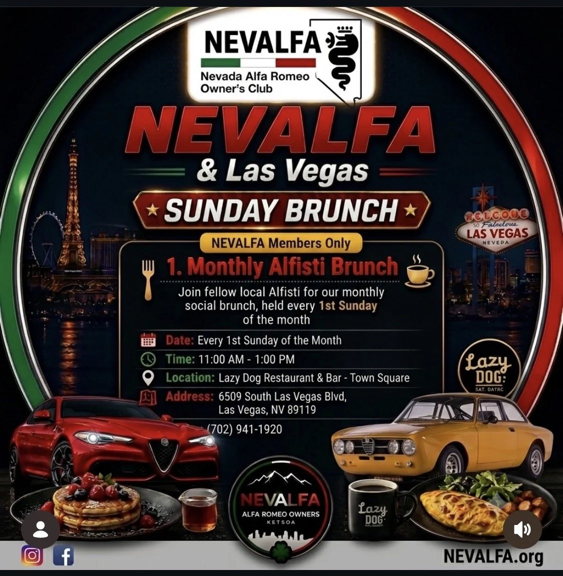 NEVALFA and Las Vegas Sunday Brunch Lazy Dog Restaurant august 2nd 2026