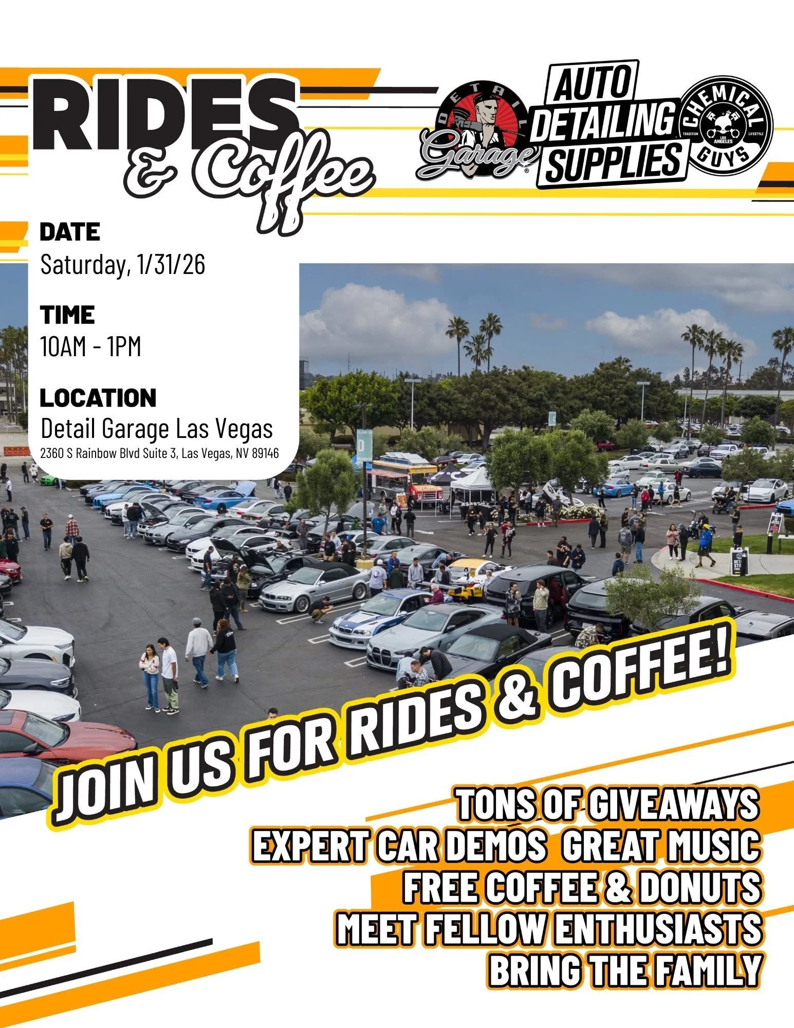 Rides and Coffee Detail Garage Chemical Guys jan 31st 2026