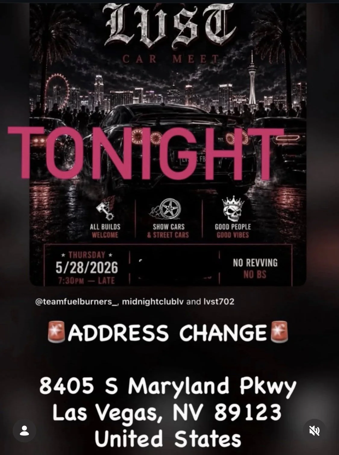 Lust Car Meet may 28th 2026
