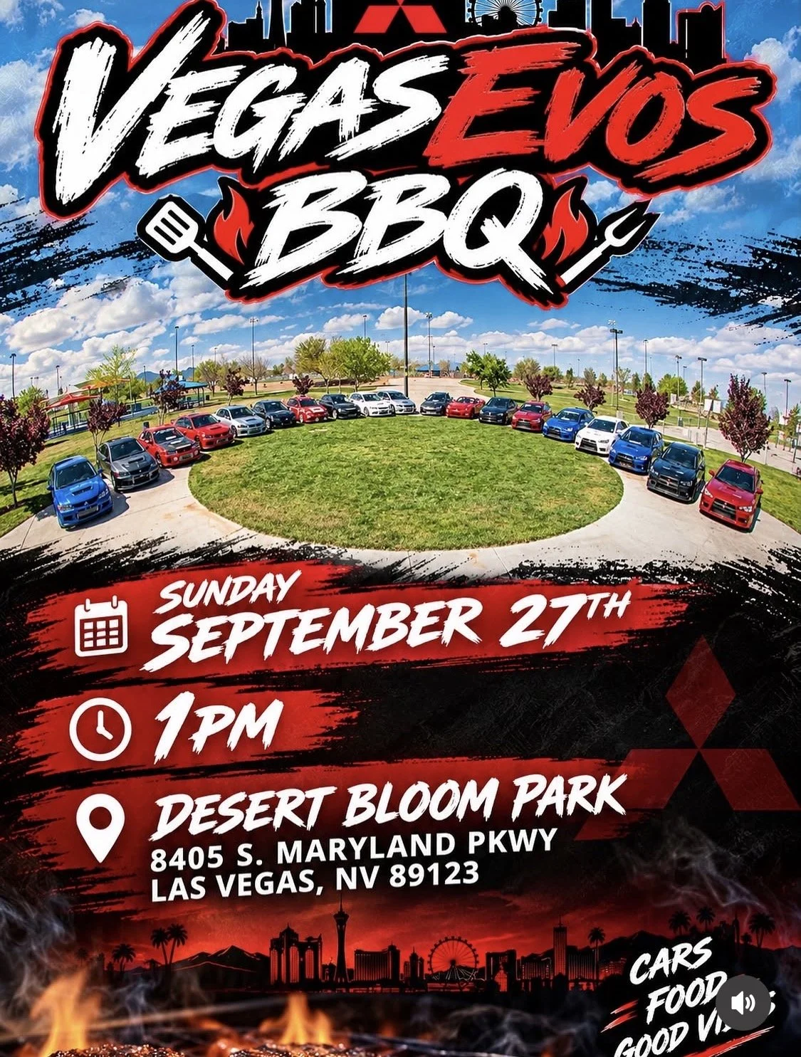 Vegas Evos BBQ Desert Bloom Park sep 27th 2026