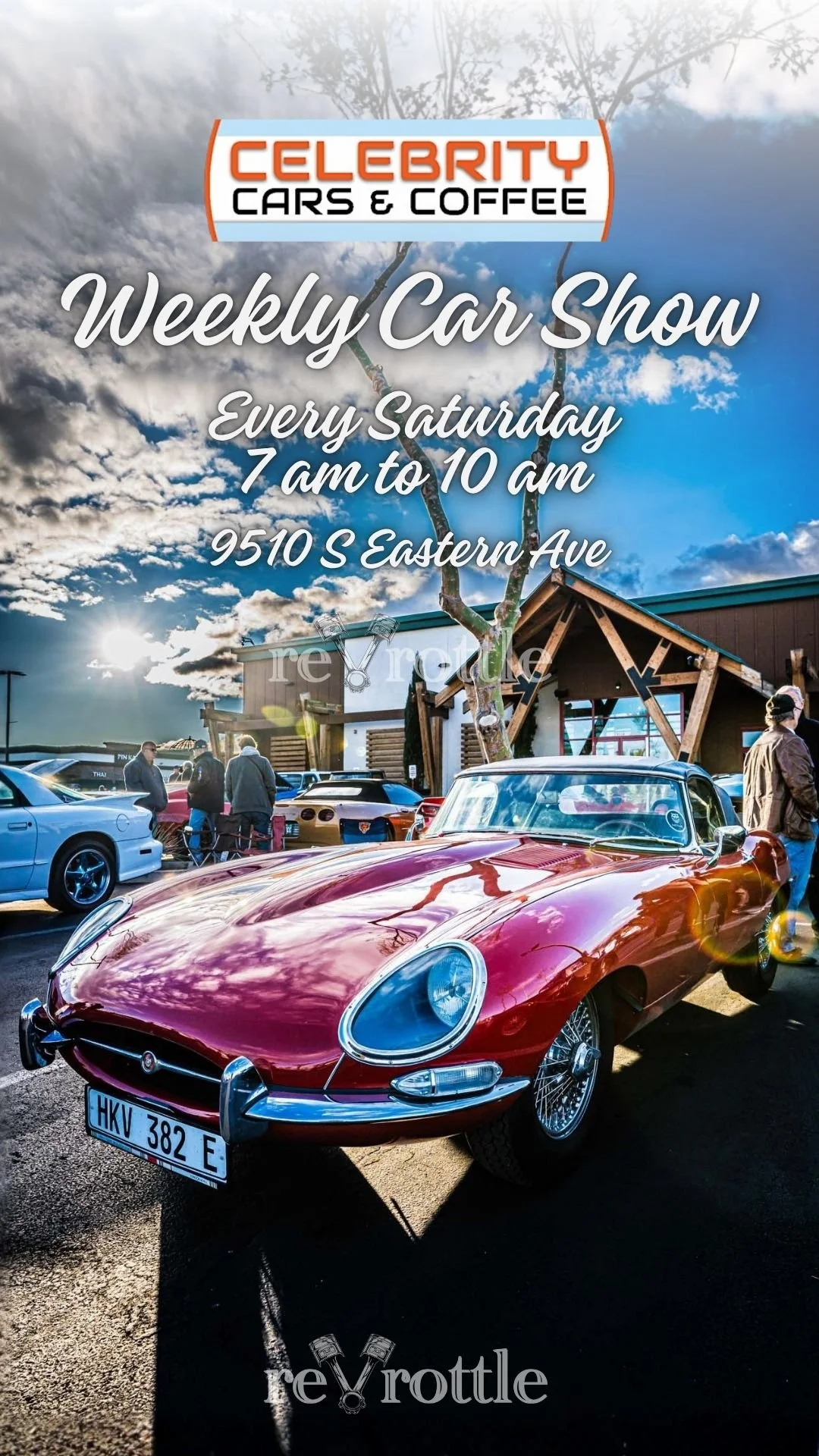 Celebrity Cars and Coffee Weekly Car Show Flyer may 9th 2026