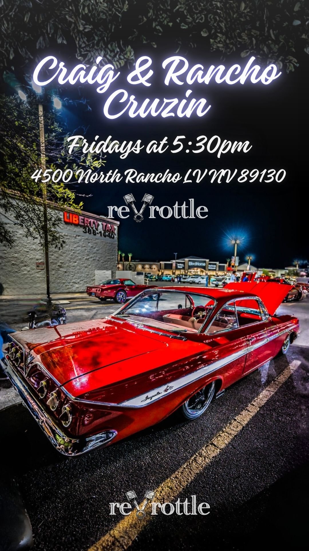 Craig and Rancho Cruzin at Boulevard Home Las Vegas Car Meet apr 3rd 2026