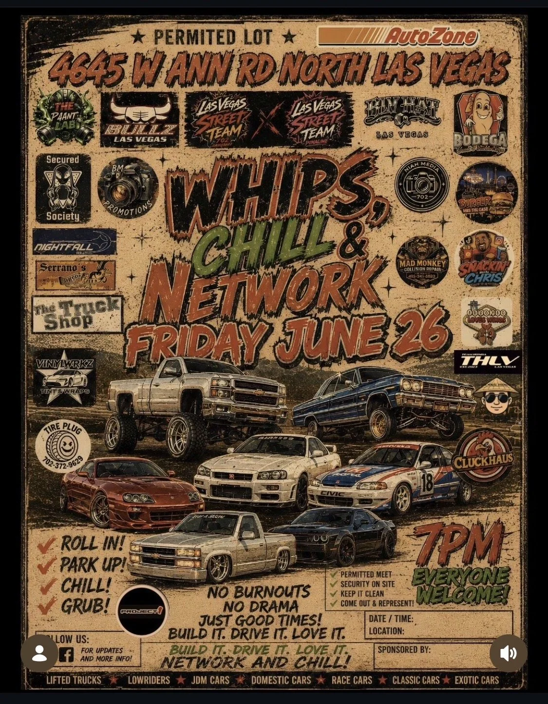 Whips Chill and Network june 26th 2026