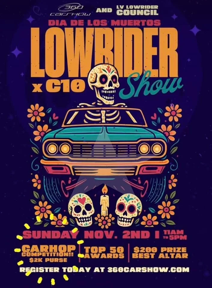 Dia De Los Muertos Lowrider C10 Show Carhop Competition 360 Car Show LV Lowrider Council nov 2nd 2025