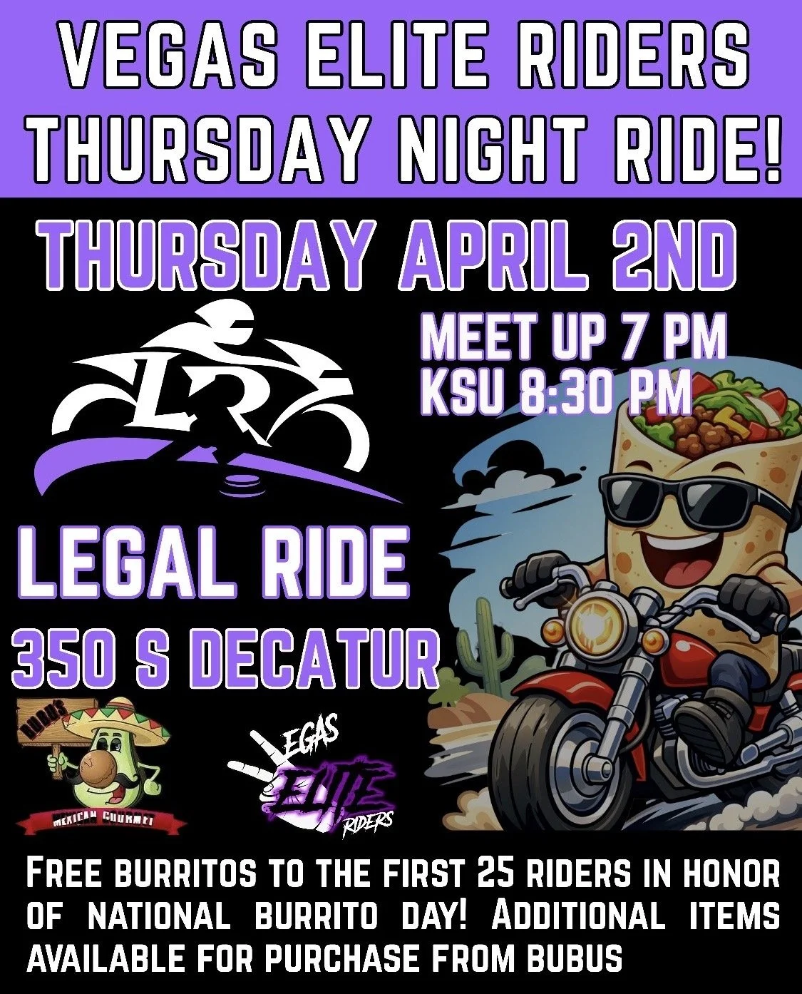Vegas Elite Riders Thursday Night Ride Legal Ride apr 2nd 2026