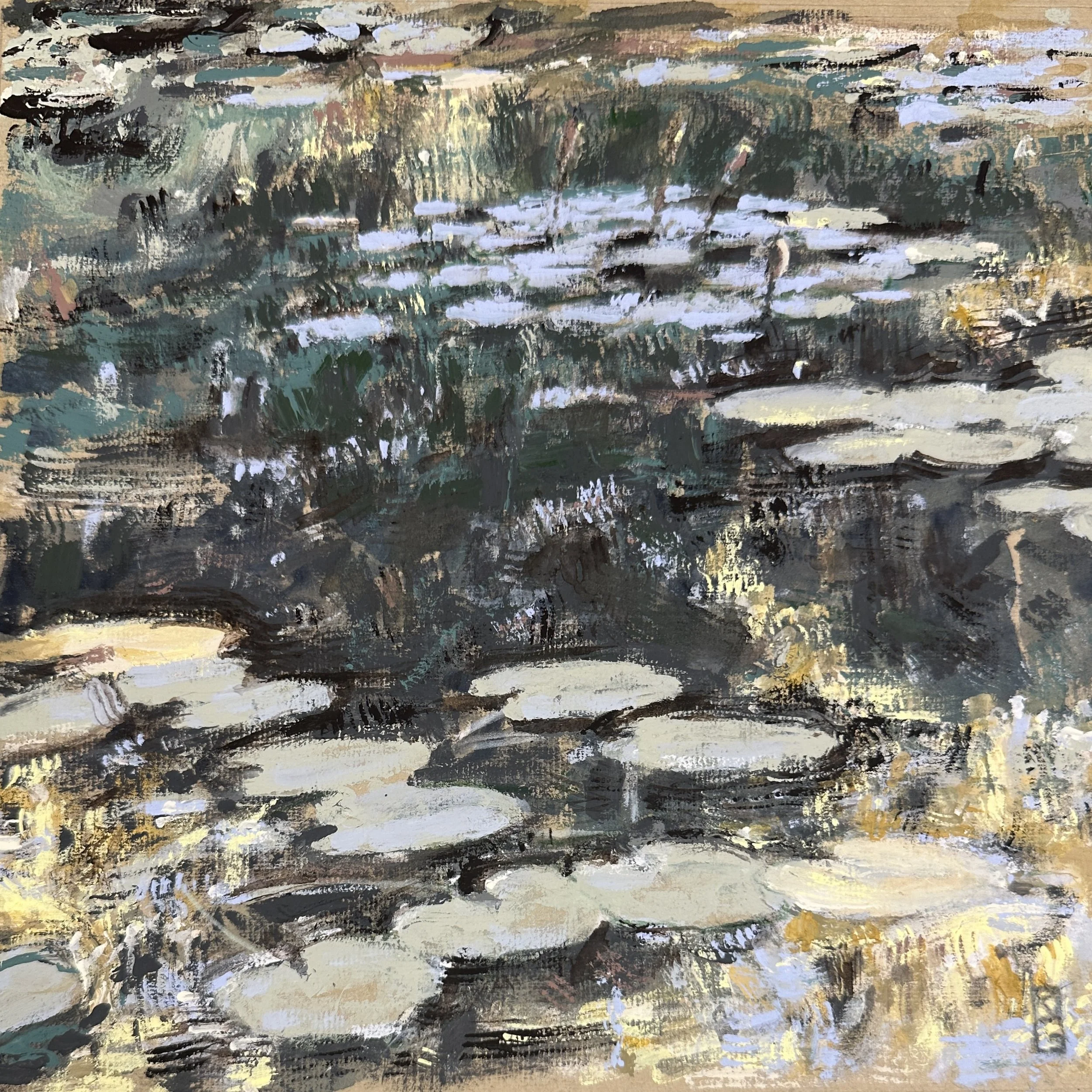 A stillness / Gouache on paper / 8x8" / 2026