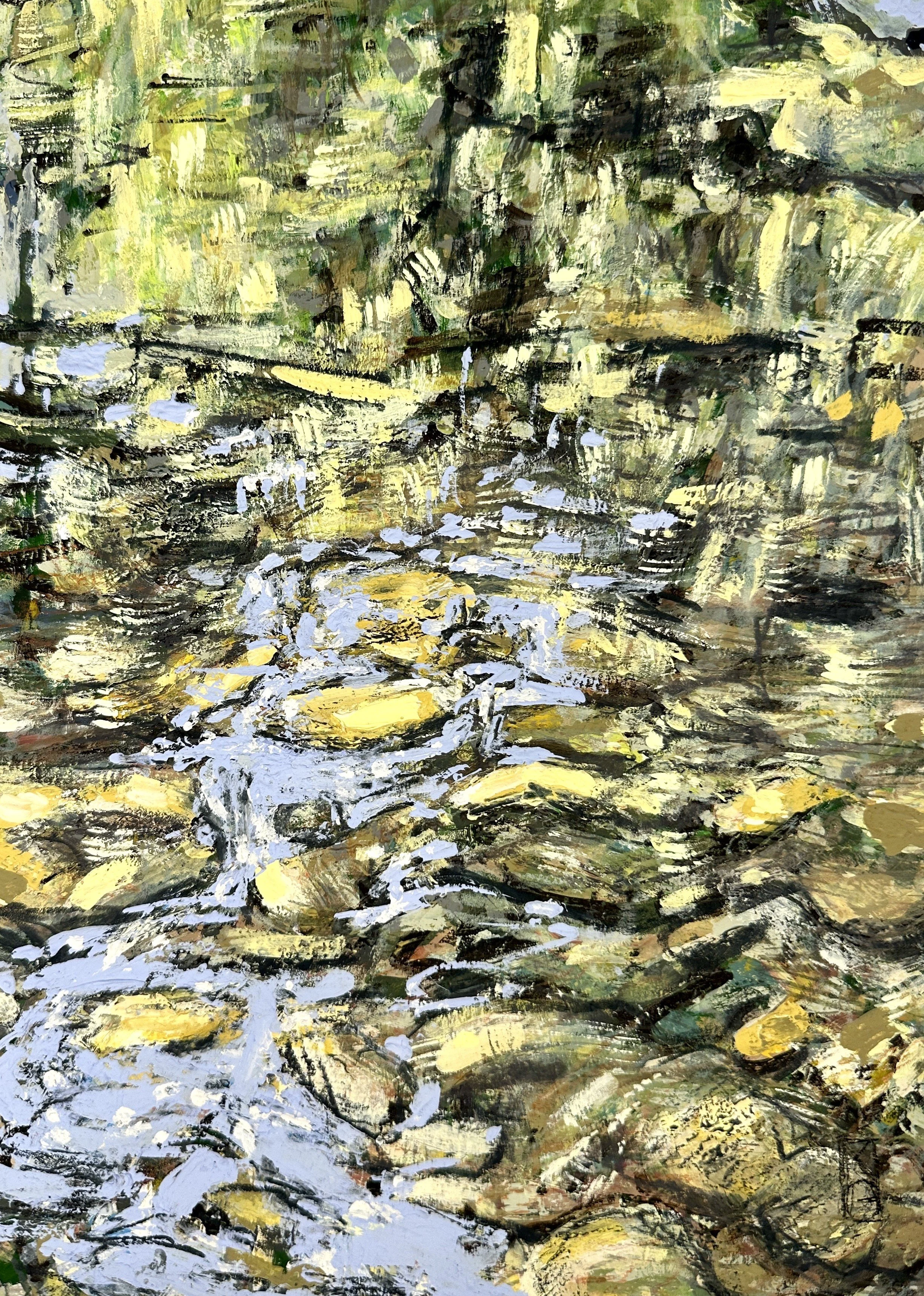 The river borrows the colors (the Boquet) / Gouache on paper / 4.5 x 6.5" / 2026