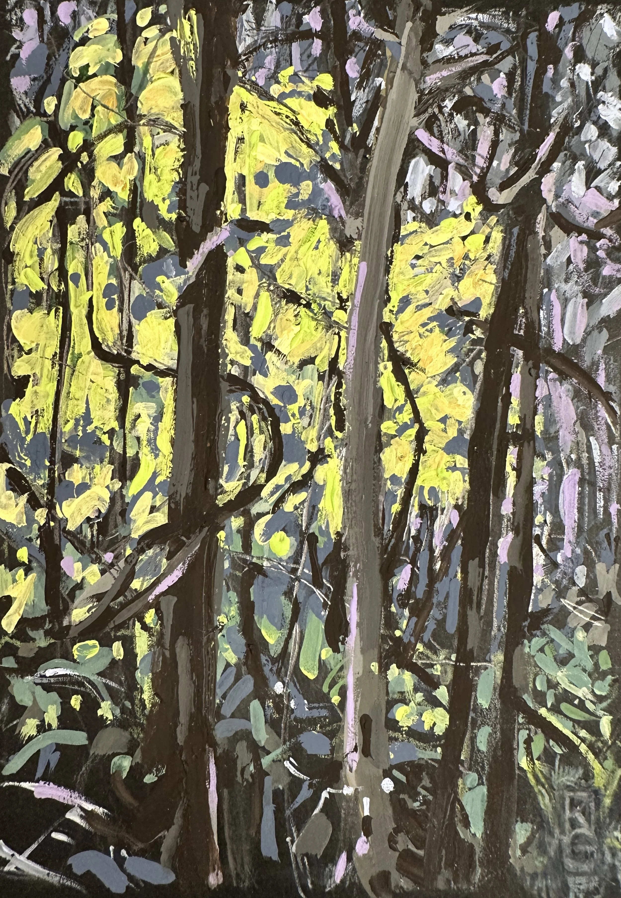 Shining from within / Gouache and pencil on paper / 4.5 x 6.5" / 2026