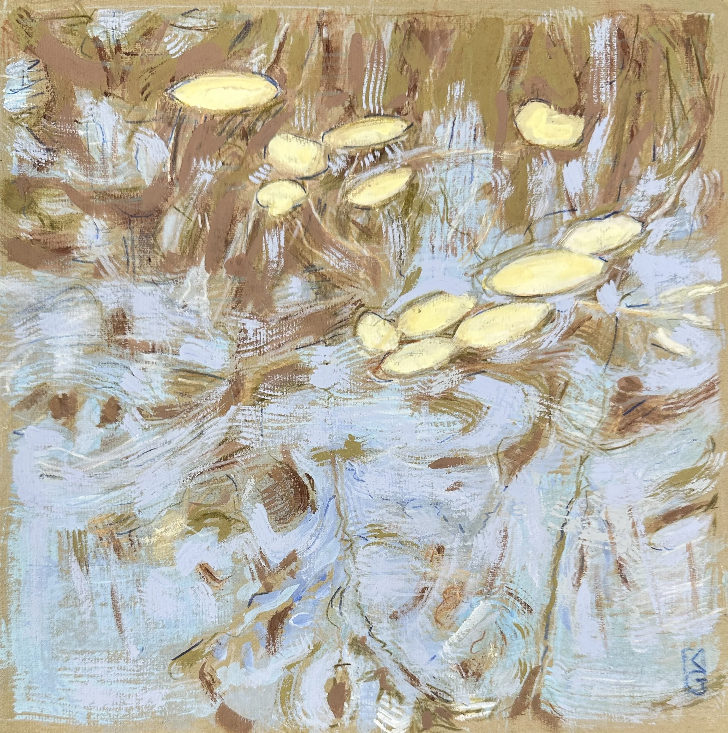 A second sky / Gouache and pencil on paper / 9x9" / 2026