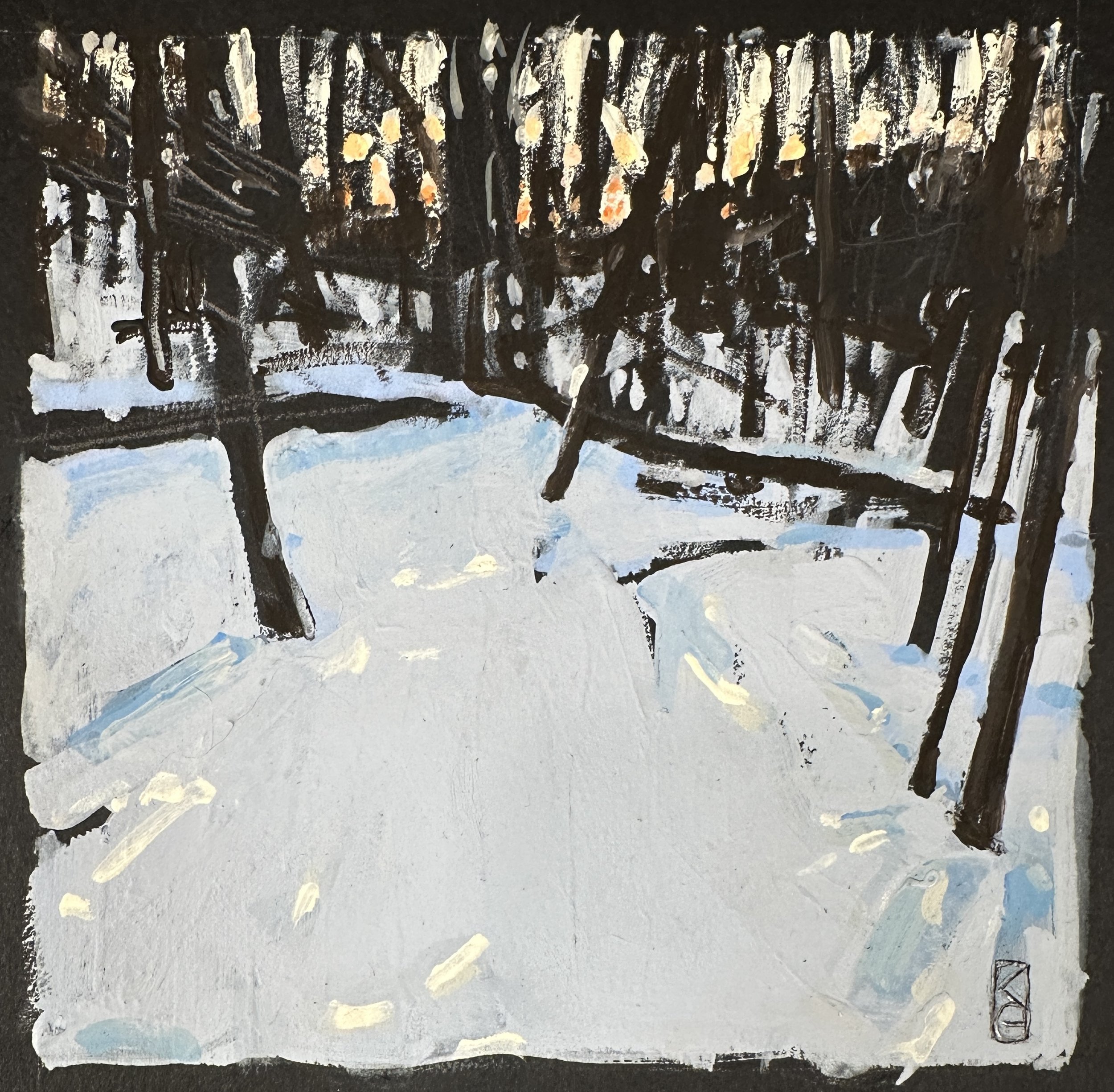 Dimming of the day / Gouache on paper / 5x5" / 2026