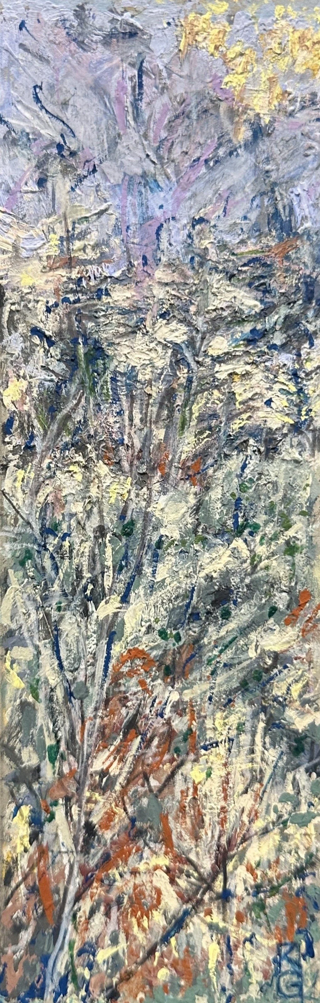 A trace of the mountain / Gouache on paper / 3 x 9.5" / 2026