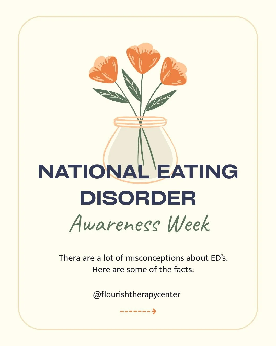 National Eating Disorder Awareness Week may be coming to an end, but we value spreading awareness every day. At Flourish Therapy Center, we are here to help you heal. If you or someone you know who is struggling, reach out today 🫶🏼

References + Re