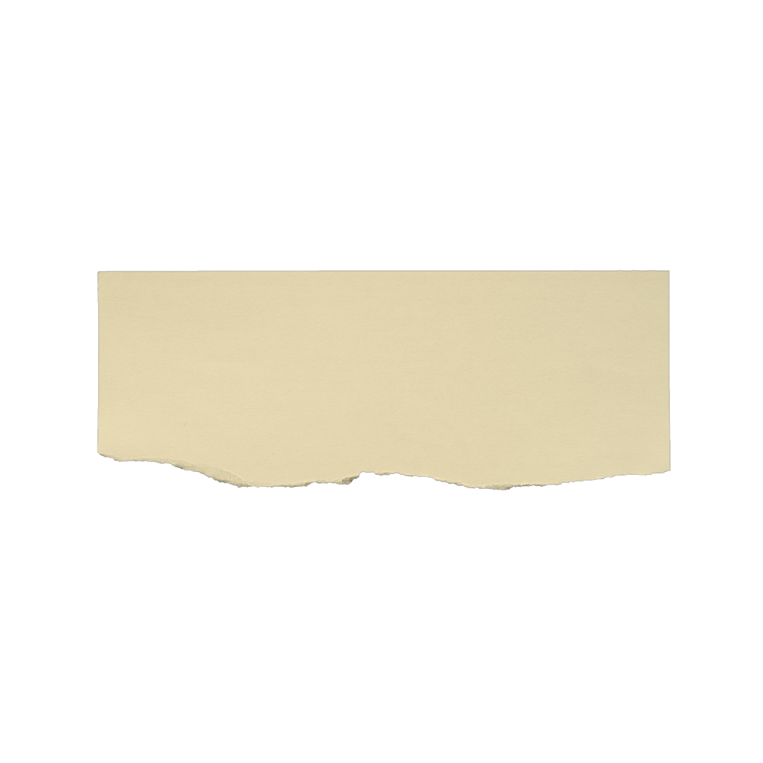 A black background with a beige torn paper strip across the middle, empty.